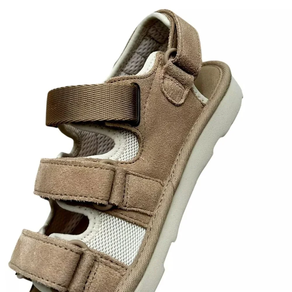 UGG Youth Girl's/Boy's GoldenCoast Slingback Sandal Size 1‎ Tan/Brown Adjustable